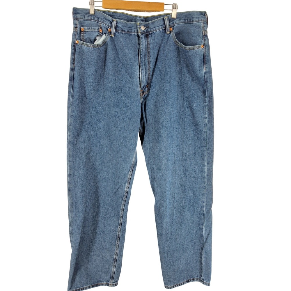 Levi's 550 Relaxed Fit Jeans Men's 42x34 Blue Denim Tapered Leg Zip‎ Fly